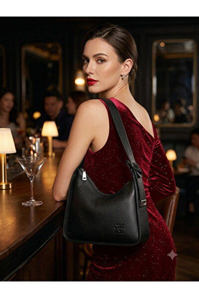 valentina victoria Valvi̇c Genuine Leather Wide Handle Shoulder Bag