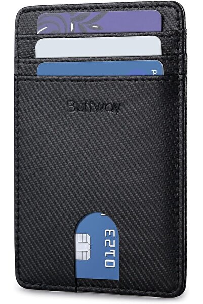 Buffway Mens RFID Blocking Slim Bifold Wallet Minimalist Leather Small Wallet...