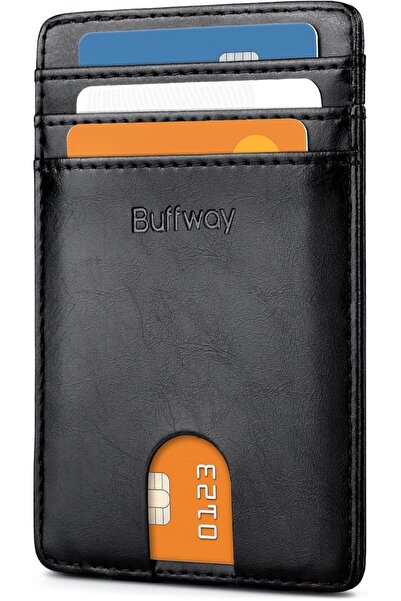 Buffway Mens RFID Blocking Slim Bifold Wallet Minimalist Leather Small Wallet...