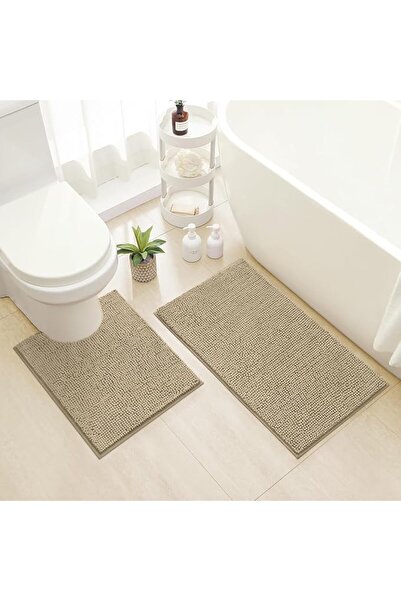 GENERAL HOMEIDEAS 2 Pieces Bathroom Rugs Set Navy Blue, Ultra Soft Non Slip B...