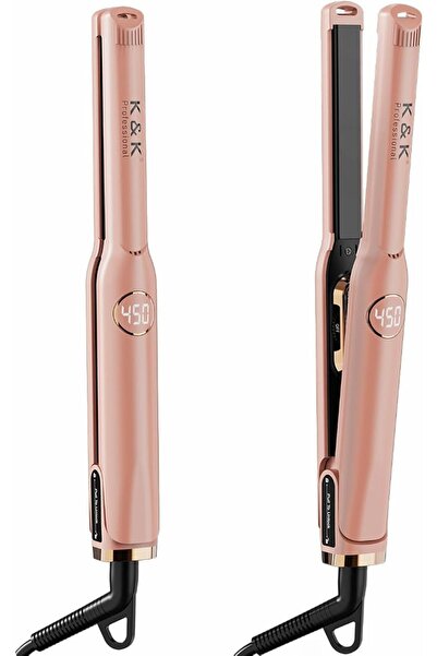 K&K SOUND Mini 1/2 inch Flat Iron LED Display Tourmaline Titanium Ceramic Pla...