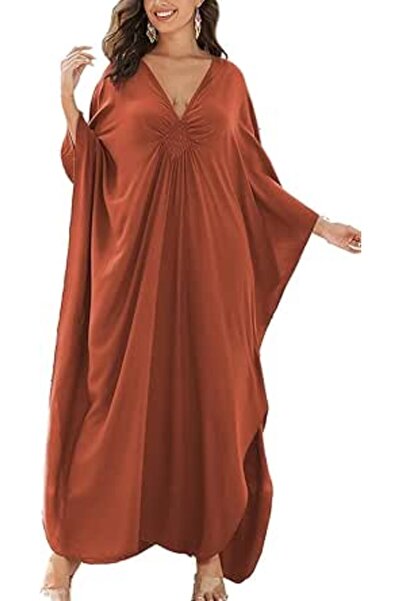 YouKD Women's Long Kaftan Maxi Dress Boho Swimsuit Beach Cover Up Robes One S...