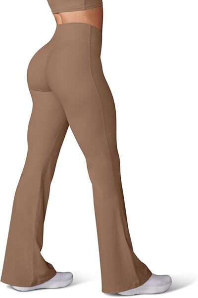 GENERAL HEGALY Women's Flare Yoga Pants - Crossover Flare Leggings Buttery So...