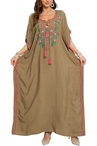 GENERAL Women's Cotton Kaftan Loungewear Boho Homewear Oversized Kimono Maxi ...
