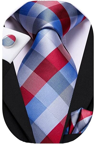 Dubulle Mens Paisely Silk Tie for Men Necktie and Pocket Square Set