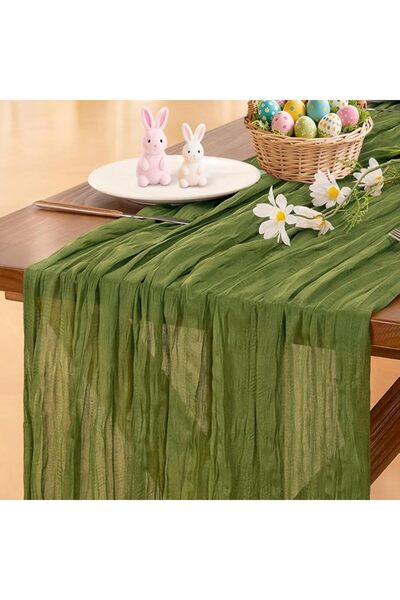 GENERAL Socomi Cheesecloth Table Runner 10ft Gauze Boho Rustic Dusty Pink Che...