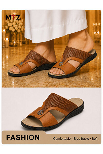 mtz Men's Woven-Texture Cross Strap Slide Sandals, Open Toe Slip-On Shoes wit...