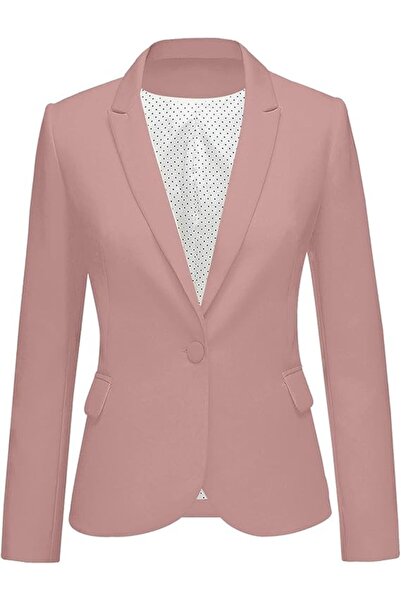 luvamia Women's Long Sleeve Formal Notch Lapel Button Down Blazer Pockets Jacket
