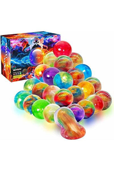 GENERAL 24 Pack Mini Slime, Galaxy Slime Party Favors, Stretchy Slime Kit for...