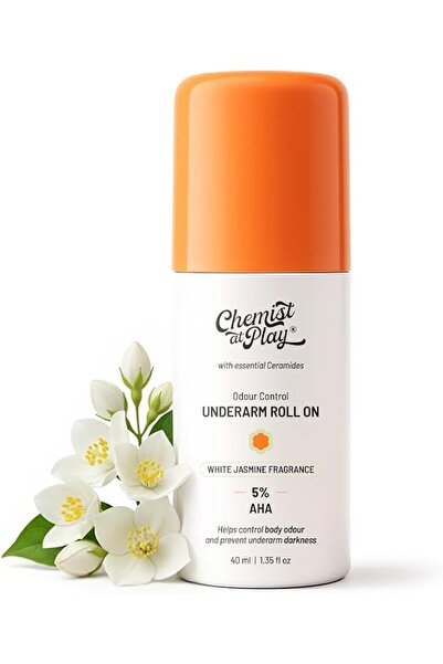 Chemist at Play UnderArm Roll-On with 5% AHA, Lactic Acid & 1% Mandelic Acid ...