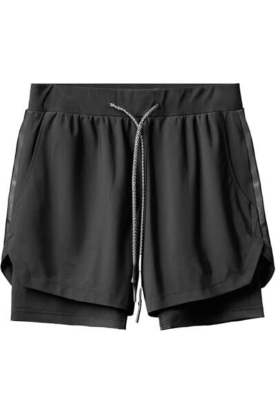 Dress Cici Men's Running Shorts with Safety Reflective Strip, 5 Inch 2 in 1 G...