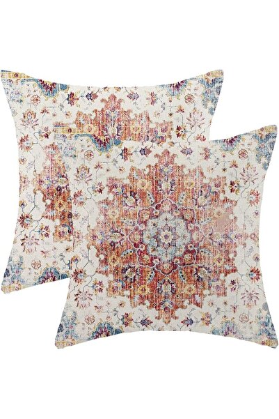 Gohdiwh Boho Pillow Covers 18x18 Set of 2, Ethnic Design Boho Decorative Thro...