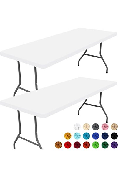 Generic Brand Two-piece rectangular stretch tablecloth set (180 cm) – Fits we...