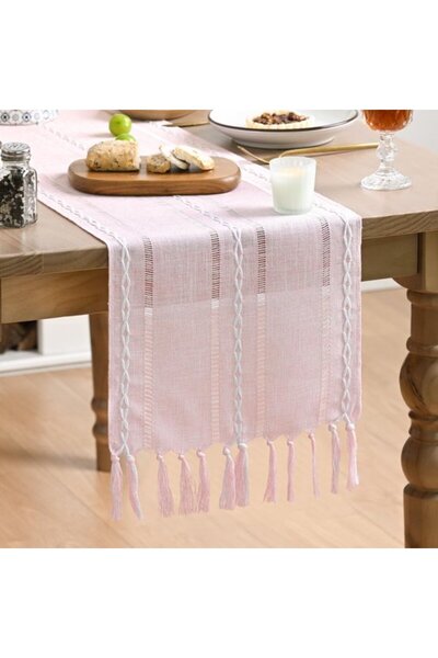 Generic Brand Table runners, bohemian style, cream color, country style, tass...