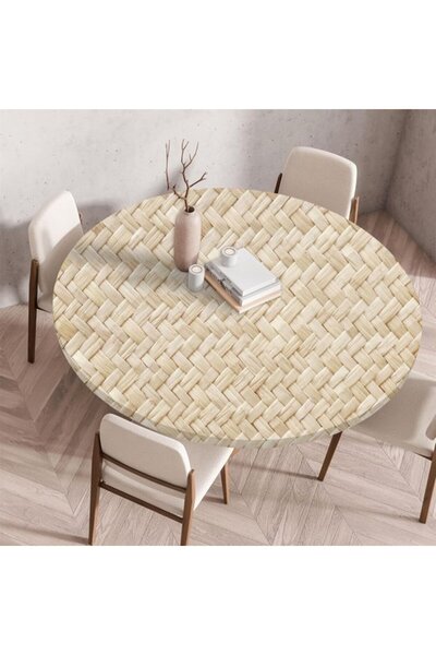 Generic Brand A round tablecloth with elasticated edges, foldable, 3D printed...