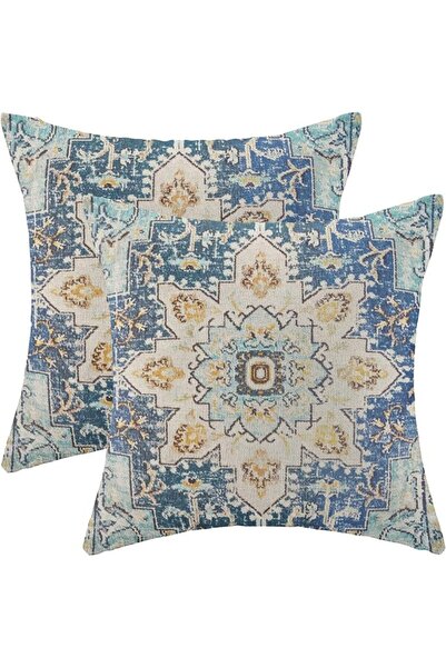 Gohdiwh Boho Pillow Covers 18x18 Set of 2, Ethnic Design Boho Decorative Thro...