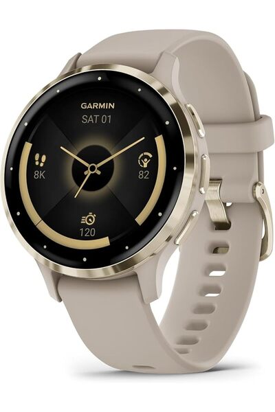 Garmin ساعة ذكية Venu 3S بشاشة AMOLED مقاس 41 مم مع نظام تحديد المواقع العالم...