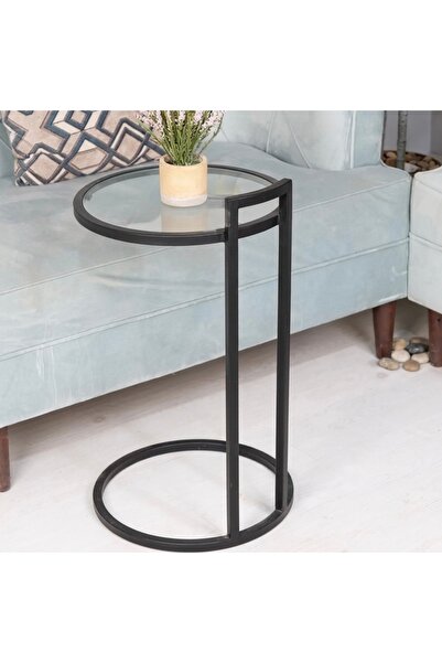 Generic Modern Smart C-Shaped Side Table (60X35Cm) - Available in Black and W...