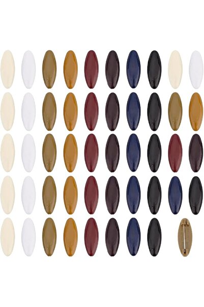 OLYCRAFT 48 قطعة دبابيس أمان بلاستيكية للوشاح، دبابيس بروش سوداء، دبابيس باند...