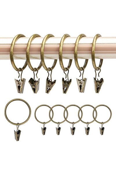 Morvena Picks 30 buc inele cu cleme, inele metalice perdele, inel perdea cu c...