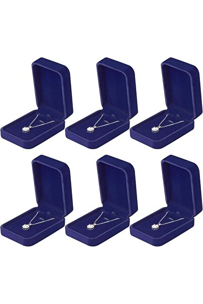 LETURE 6 Pieces Velvet Jewelry Gift Boxes for Necklace Pendant Bracelet Ring ...