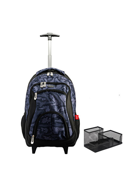 Daco Pachet Ghiozdan troler baieti, GH4623 + suport de birou FLR
