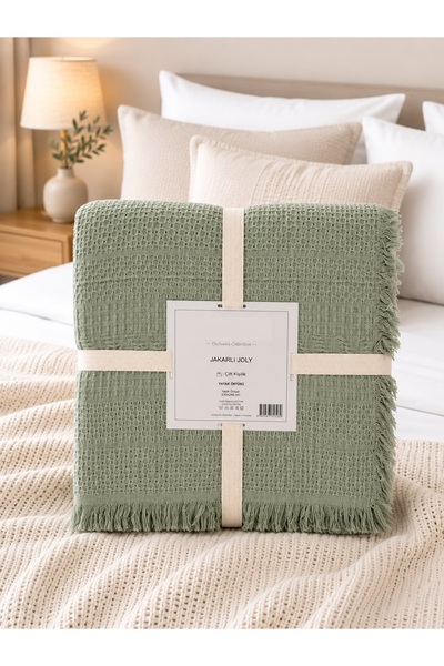 Romans 100% Cotton Tasseled Pique Bedspread -220X240 cm Joly