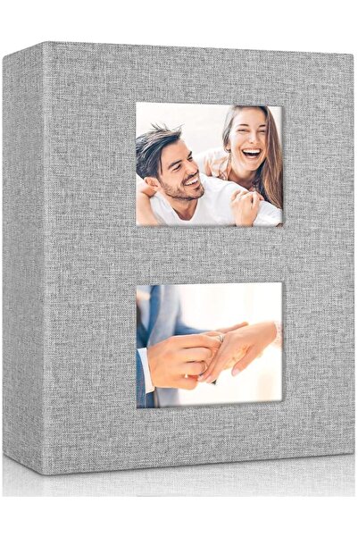 GENERAL Linen Photo Album 6x4, Small Photo Album holds 200 Pockets, Picture A...