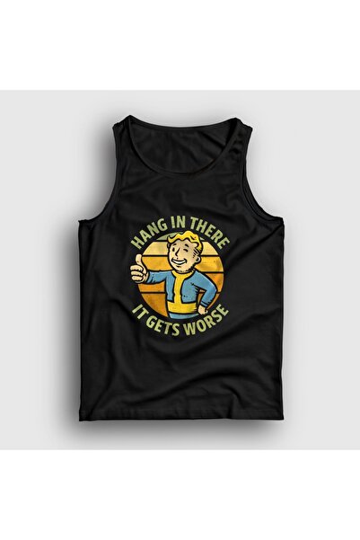 Presmono قميص بدون أكمام أسود للجنسين من Hang In There It Gets Worse Fallout ...