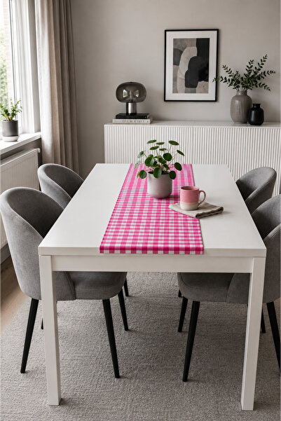 Attolya Checkered Runner, Bohemian Country House Style Checkered Runner, Ging...