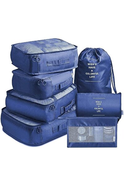 TS WITH TECHSUN 7 Pcs Travel Organizer Pouch Packing Cubes for Clothes Space ...