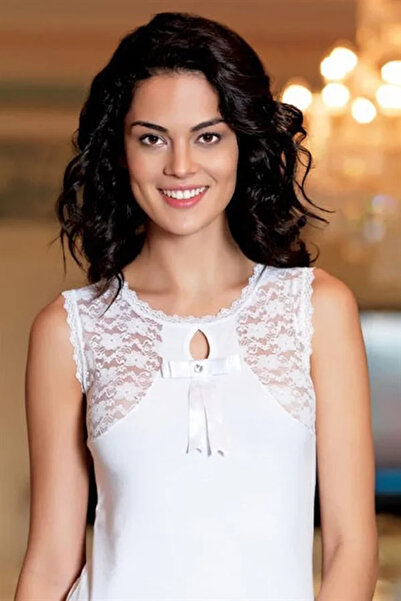 Mariposa Secret Şahinler Women's Lycra Undershirt B487 White S-M