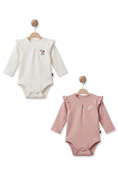 BabyCosy Organic Wear 100% Organic Cotton, Baby Girl 2-Piece Long Sleeve Body...