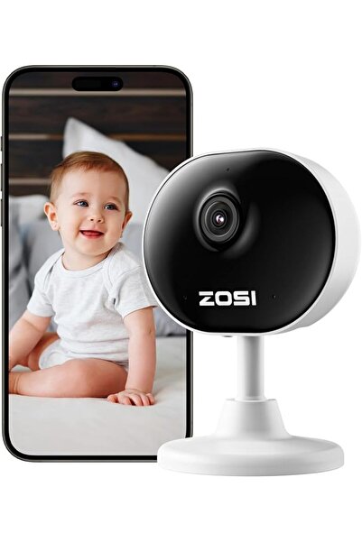 ZOSI كاميرا أمان داخلية بدقة 2 ميجابكسل - 360 درجة °   كاميرا مراقبة للأطفال ...