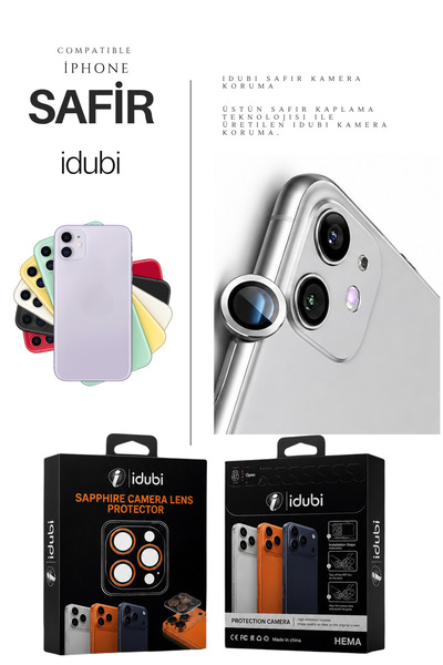 İPhone 11 - 12 - 12 MINI Uyumlu Safir Kamera Lens Koruyucu