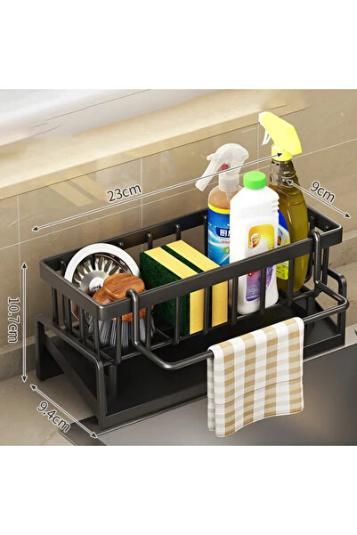 Choice black Multifunctional Sponge Rack Drainer Kitchen Shelf Sink Rag Dishw...