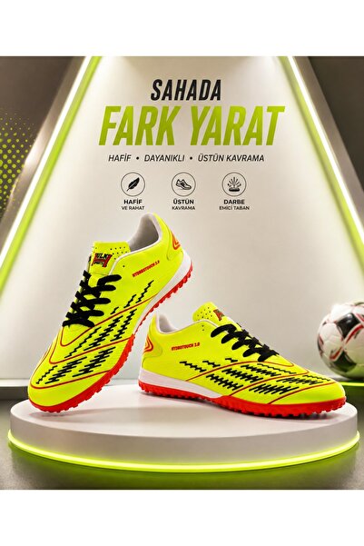 Acarbey Hulk Unisex Astroturf Field Shoes Neon Yellow