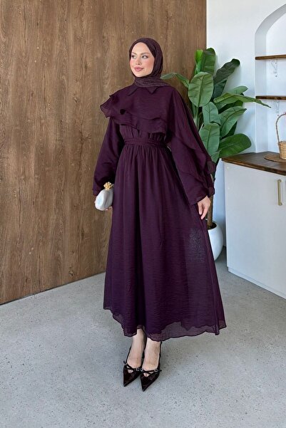 Hazamoda Ezel Cape Robe Plum