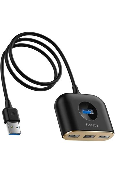 Baseus Square Round 4 in 1 USB HUB Adapter USB3.0 to USB3.0 x 1 + USB2.0 x 3,...