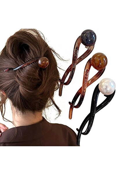 GENERAL 3 Pcs Pearl Barrettes For Women, Pin Banana Clip Hair Claw Clips, Fre...