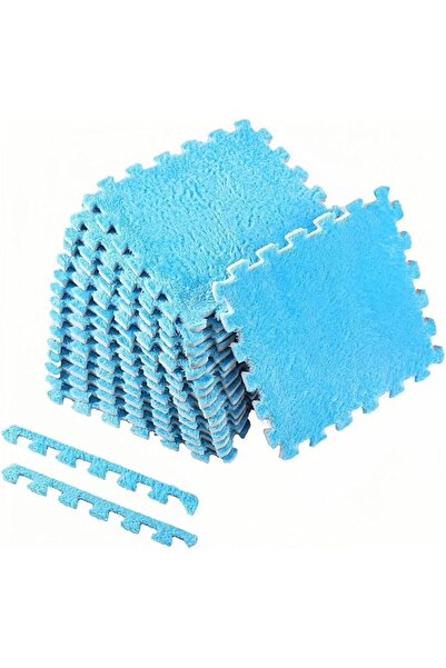 CCOVERY 12PCS Plush Foam Floor Mat,Plush Interlocking Carpet Tiles,Squares Pu...