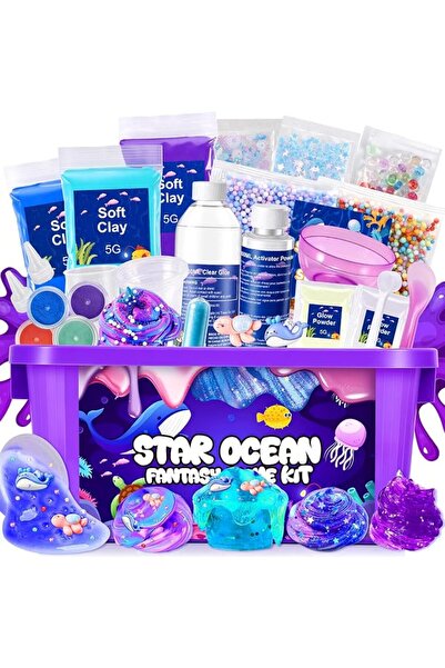 GENERAL iKidiki Slime for Kids 6 7 8 9 10 11 12 Years, Ocean Galaxy Slime Kit...