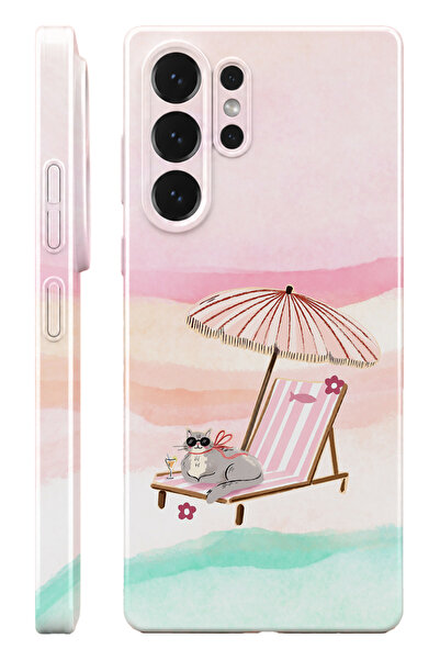 WANNA PROTECT Samsung S26 Ultra Beach Cat Protect Slim Parlak Tam Kaplayan Ba...