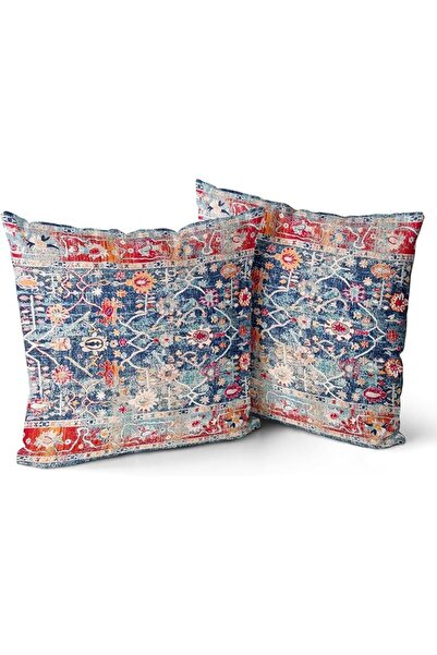 Generic Decorative Throw Pillow Covers, 45x45 cm, Set of 2, Boho Vintage Carp...