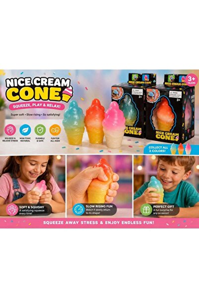 Schylling LK Nice Cream Cone Super Soft Slow Rising Squishy Stress Relief Toy