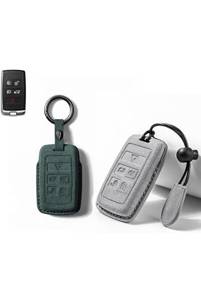 Generic Suede Car Key Fob Cover Set, fit for Land Rover Range Rover Discovery...