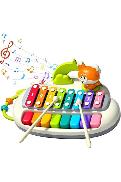 NALACAL 2 In 1 Baby Piano Xylophone For Toddlers, 8 Multicolored Key Keyboard...