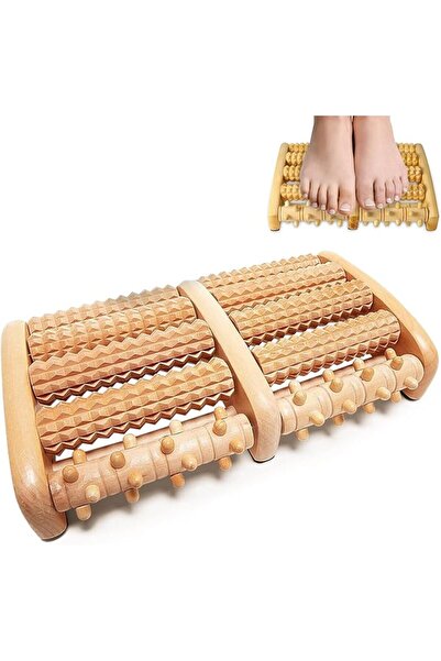 Generic Wooden Foot Massager Roller, Natural Foot Massager, Plantar Fasciitis...
