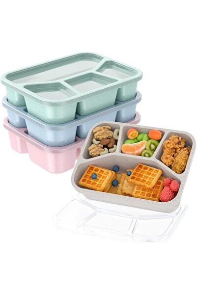 Generic 4Pcs Stackable Bento Box, Reusable Meal Prep with Transparent Cover, ...