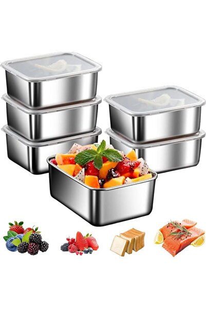 Generic Pack Stainless Steel Food Storage Containers 650ml, Bento Lunch Boxes...